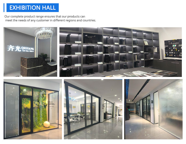 QGUANG NFRC Factory Wholesale Exterior Entry Crittal Door Design Tempered Glass Aluminum French Double Glass Swing Casement Door