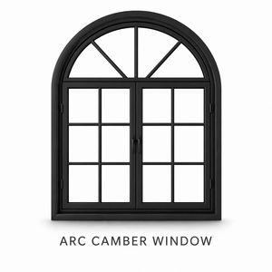 Custom OEM Double Glazed Curved Frame Aluminum UPVC External Casement Swing Garden Window