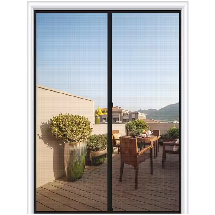 High Quality Modern Mosquito Net Anti Scratch Resistant Polyester Magnet Screens Doors Heavy Duty Insect Resistant Washable