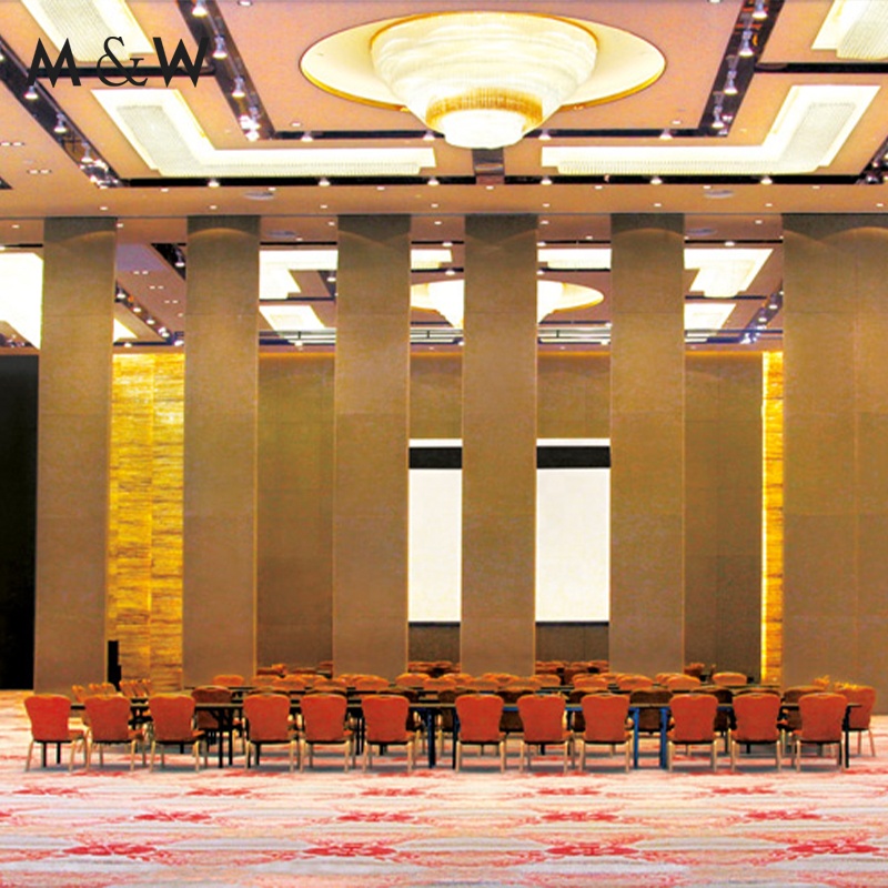 M&amp;W Hall Operable Wall Sliding Partition Aluminium Frame Foldable Movable Partition Wall With Door