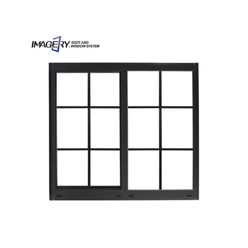 Removable Two Track Double Glazed Aluminum Kitchen Sliding Window Grill Design in windows Philippines