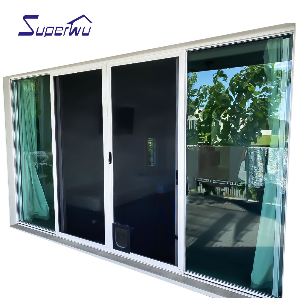 Florida Hurricane Proof Impact Rated Large Missile Sliding Patio Doors Aluminum Laminated Glass Sliding Door Impact Resistance