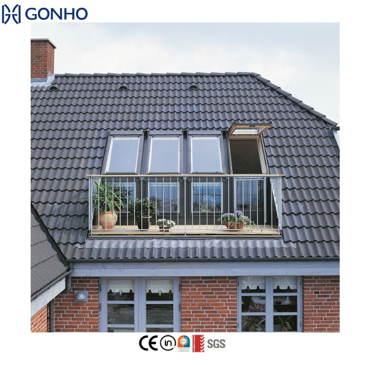 Quality Assurance Waterproof Electric Automatic Double Glazed Aluminum Alloy Louver Skylight Roof Window Modern Design Outdoor
