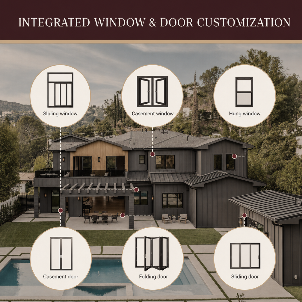 Modern Design Thermal Break Soundproof Double Glass Aluminium Openswing windows for Luxury Residential Villa With Screen Window
