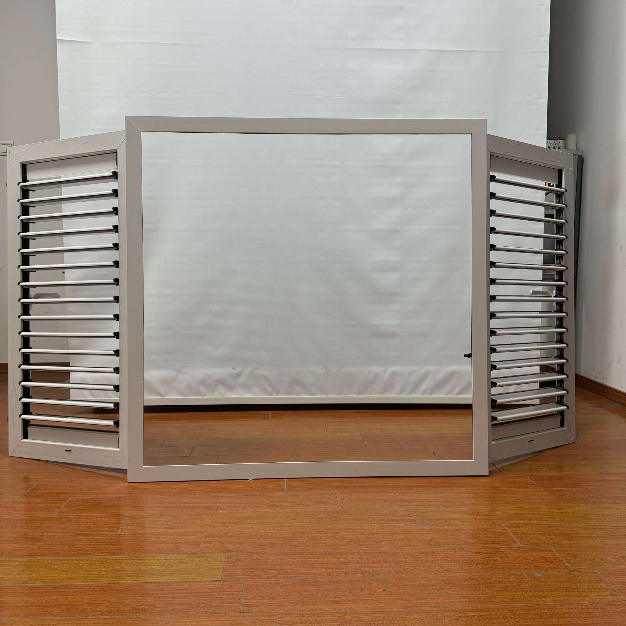 Aluminum Casement Window with Louvers - Adjustable Ventilation for Office Buildings