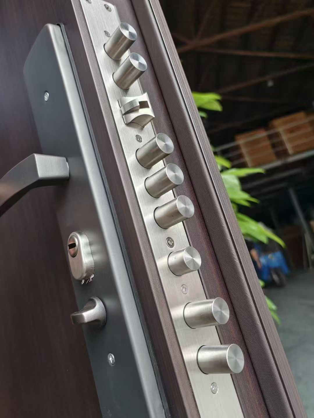 Luxury Cast Aluminum Front Entry Door High Security Anti-Theft Fire Prevention Pivot Design Premium Alloy Frame Modern