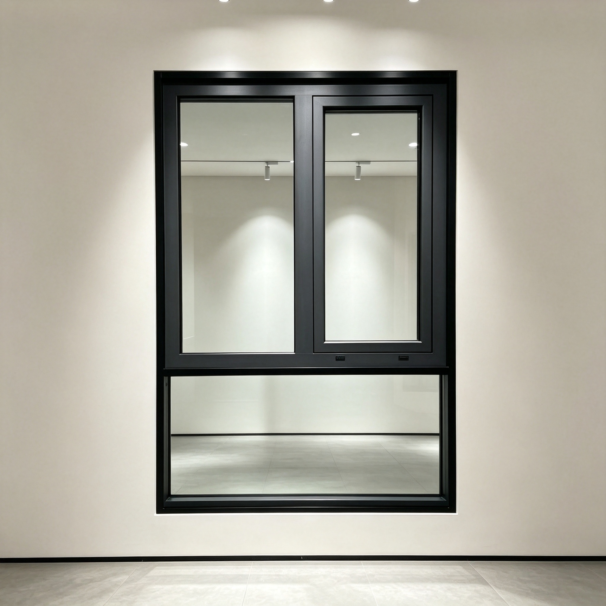 80 Series Thermal Break Aluminum Flush Sash Casement Window Inward Opening Double Glazed Soundproof Waterproof for Villa Project