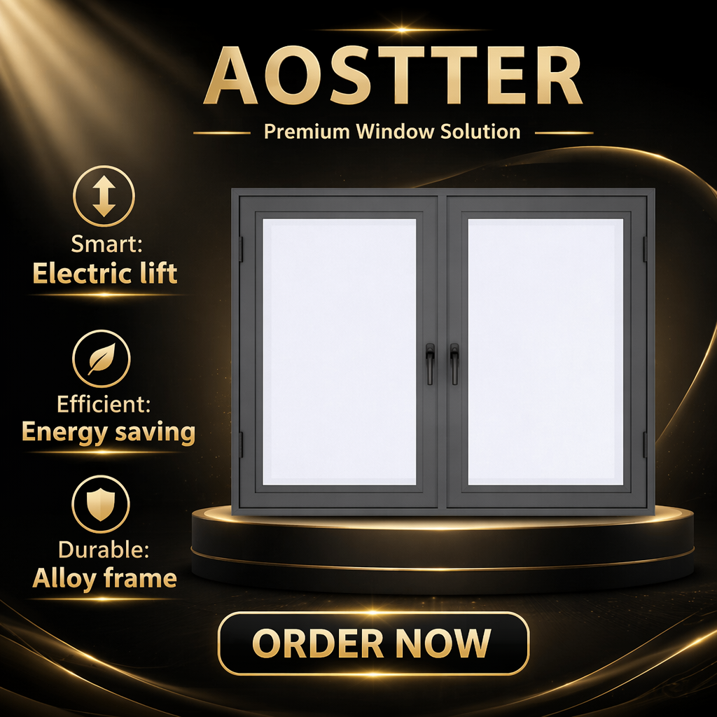 Customized Aluminum Casement Window Pitched Roof Self Opening Vent Window