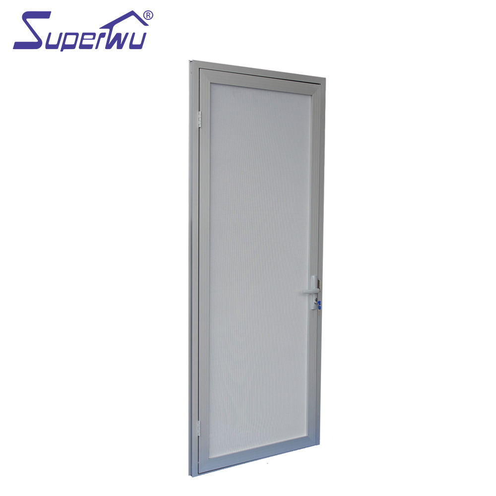 Superhouse Used Exterior Doors for Sale Single Panel Security Mesh Swing Doors Exterior Aluminum French Type Hinged Mesh Doors