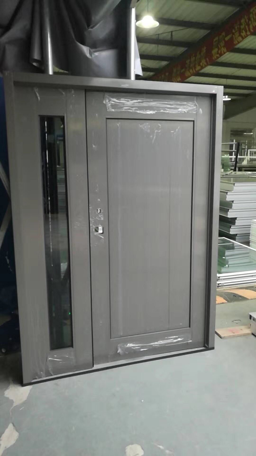 Superhouse NFRC/FPA Hurricane Proof Impact Rated Aluminum Swing Door Aluminium Plate Door Customized Color Hinged Door