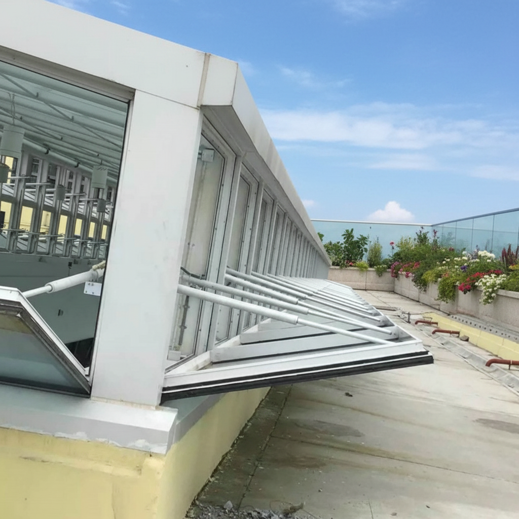 Automatic Aluminum Alloy Round Arch Skylights Lighting Ventilation Fire Smoke Exhaust Skylight Window