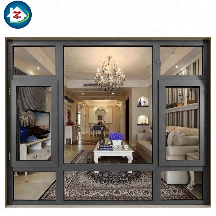 European Aluminum Casement Window Wholesale Modern Triple Glazed Hurricane Impact French Folding Sliding Glass for Home Villa