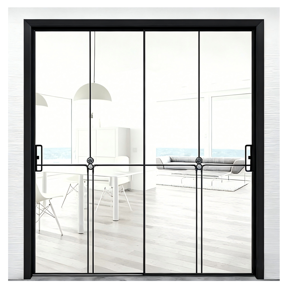 Aluminum Alloy Thermal Break Sliding Door Double Glazing Tempered Glass CE ISO9001 Certified Modern Design Wine Cellar Hospital