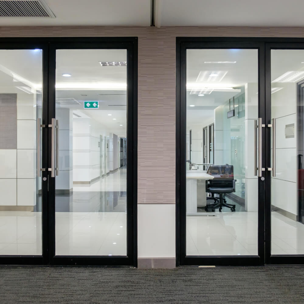 Custom Safety Entry Glass Fire Security Door Aluminum Modern Design Interior Use Fire Prevention Sound Insulation for Hotels