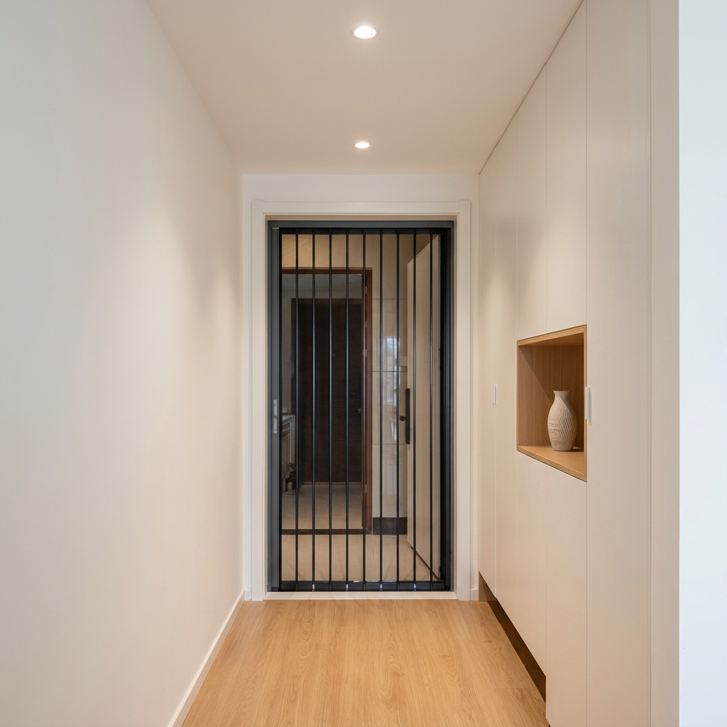 Aluminum & PVC Frame Clear Acrylic Sliding Folding Retractable Partition Door for Kitchen Staircase Outdoor Use