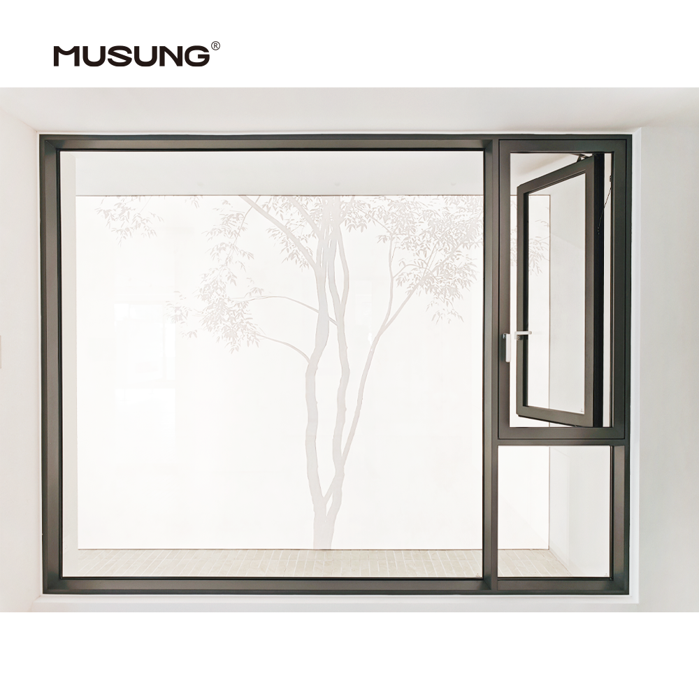 Ultra Narrow Glass Windows and Doors Double Glazed Aluminum Alloy Line Slimline Window Casement Windows