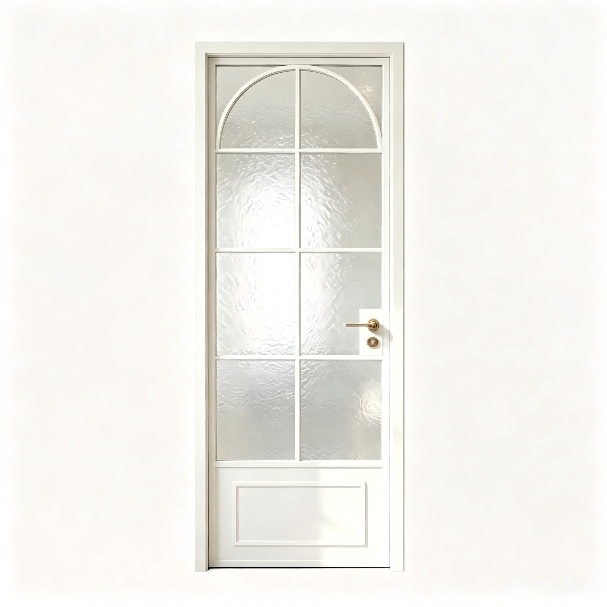 Aluminum Bathroom Door Swing Frosted Tempered Glass ISO9001 Waterproof Scratch Resistant Slim Frame Bedroom Kitchen Minimalist