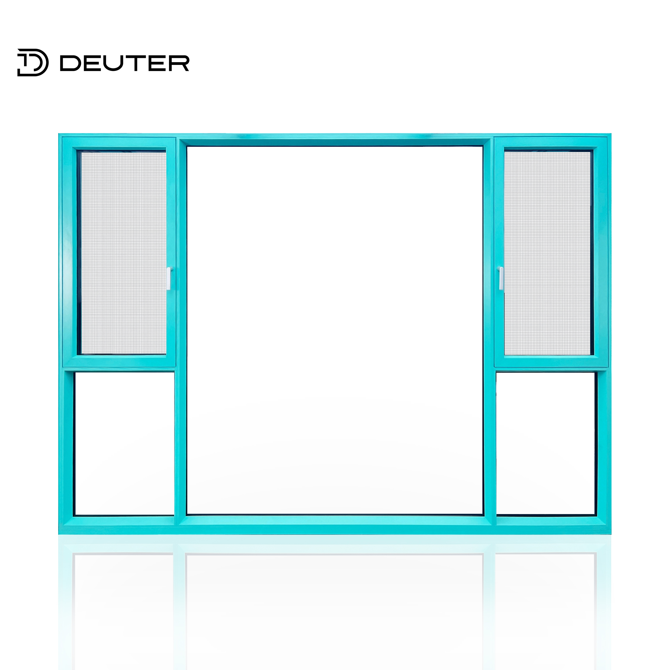 Integrated Security Screen Aluminum Tilt and Turn Windows Thermal Break Triple Sealing Flush Design Luxury Residential Projects