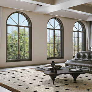 Double Glazed Aluminum Arch French Casement Window
