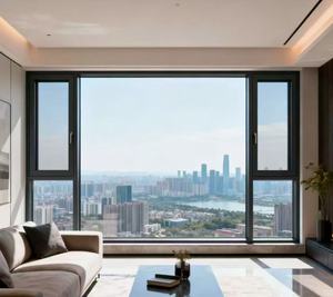 Custom Fireproof Aluminum Tempered Glass Swing Window