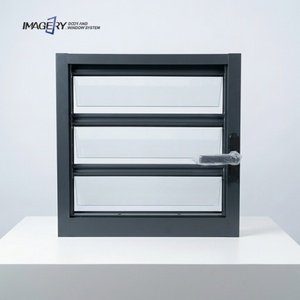 Weather Resistant Aluminium Glass Louvre Window for Korean high-rise facades