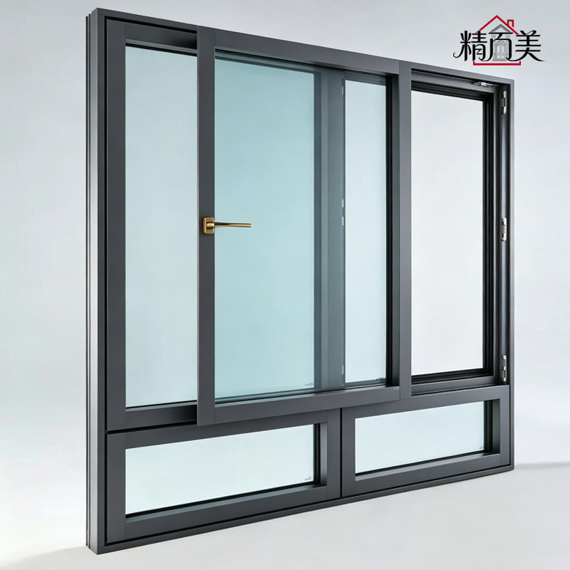 Custom Size Aluminum Alloy Hinge Heavy Duty Double Glazed Aluminum Sliding Drift Window Frame For Bathroom Apartment Housing
