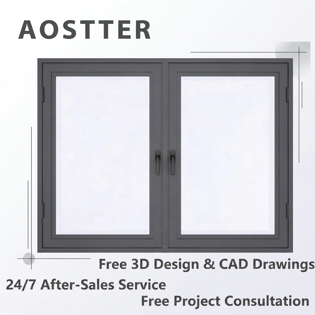 Customized Aluminum Casement Window Pitched Roof Self Opening Vent Window