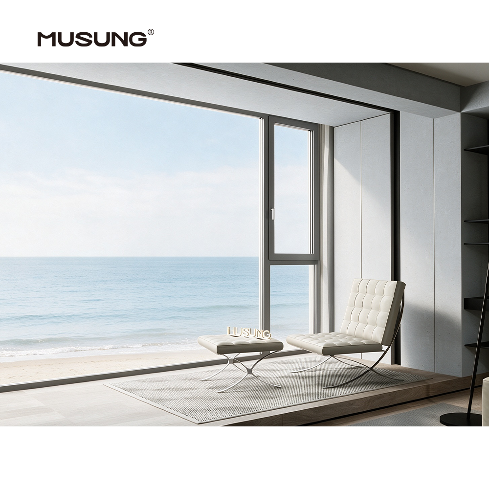 Residential Project Aluminum windows Doors Thermal Break Low E Glass Aluminium Casement Window