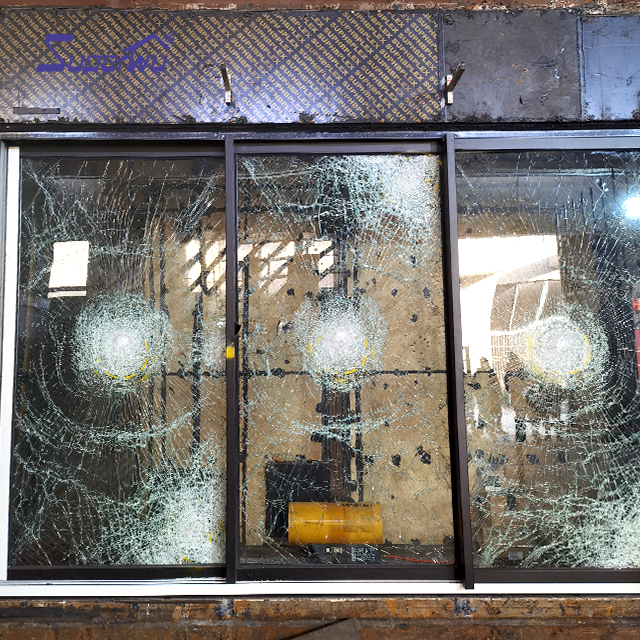 Aluminium Windows And Doors Factory Produce American Certification NFRC NOA Hurricane Impact Glass Aluminium Sliding Door System