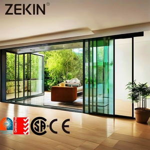 Narrow Slim Multi Panel Glass Sliding Door