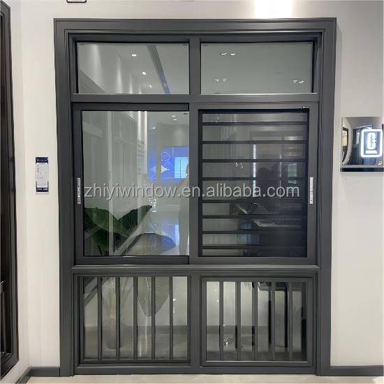 Factory Direct Aluminum Sliding Window With Security Grill And Mosquito Screen For Africa Residential &amp; Commercial Projects