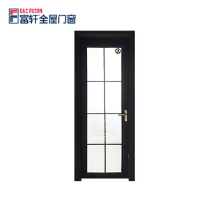 Tempered Glass Casement Aluminum Swing Door