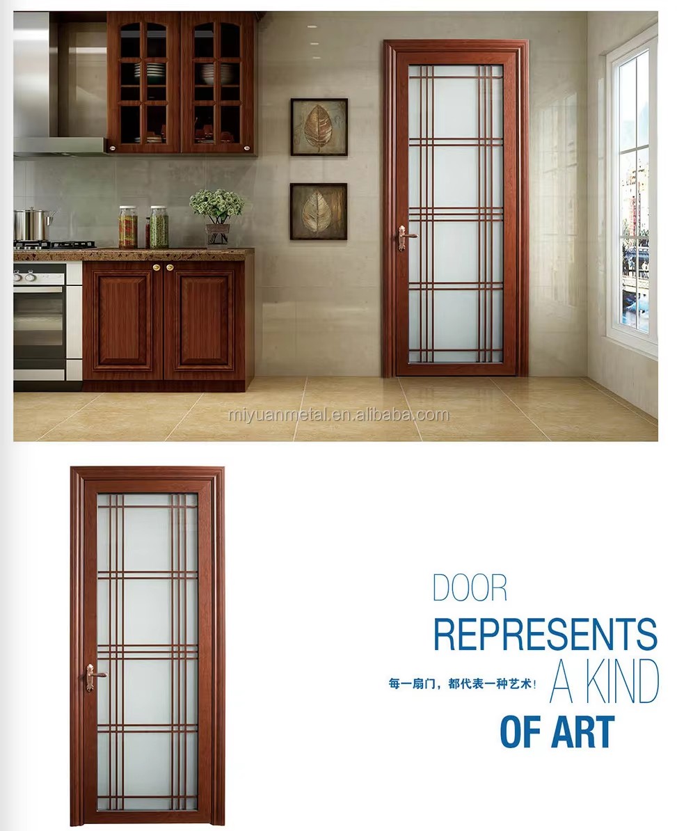 MY Modern Aluminum Alloy Sound Insulation Bathroom Door With Over 5-Year Warranty For Commercial &amp; Residential Use