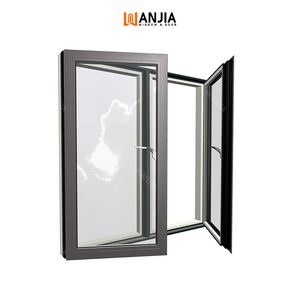 NFRC Energy Star Aluminium Black Casement Windows