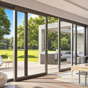 Soundproof thermal break sliding patio door