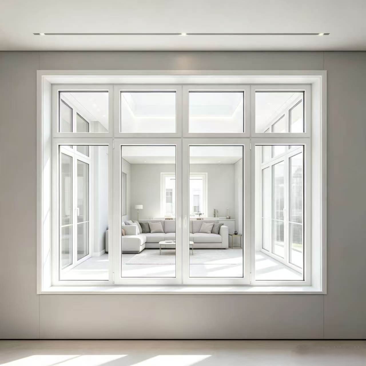 Soundproof Aluminum Alloy Frame Turn Window Durable Double-glazed Casement windows Custom Mosquito Screens